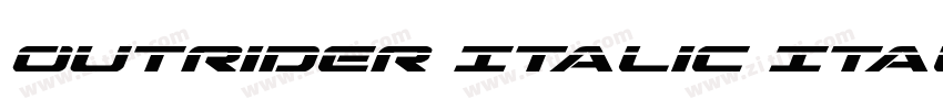 Outrider Italic Ital字体转换